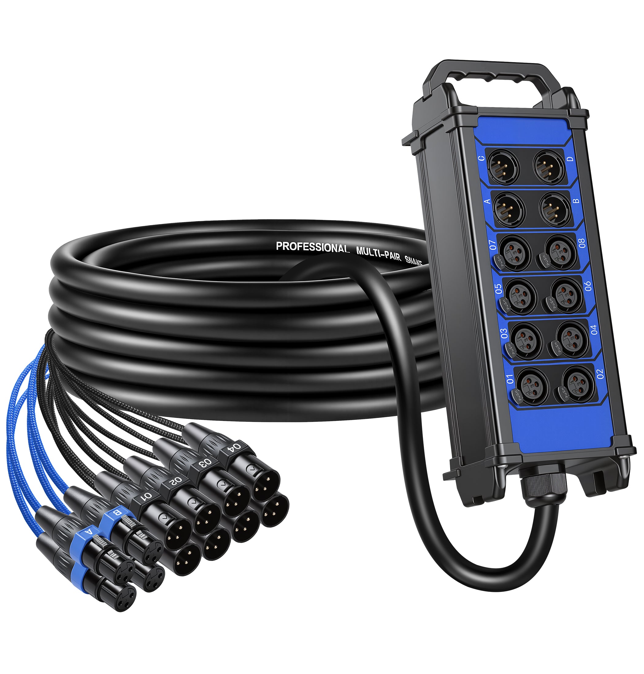 Jamesin 12 Channel XLR Splitter Cable for Recording Studio, Live Stage, Meeting Room, XLR Cables 8 Send Female & 4 Return Male