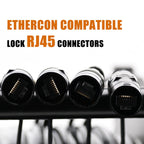 Jamesin 4 Channel CAT6 Shielded Ethercon Cable, with Booted Rj45, Auto-Locking Ethernet, for Studio Setups, Touring, Stage Production, Concerts & Other Applications